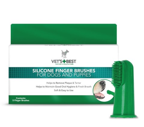 Vet's Best szczoteczki silikonowe napalcowe 5szt. Vet's Best szczoteczki silikonowe napalcowe 5szt.