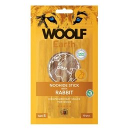 WOOLF EARTH NOOHIDE STICK WITH RABBIT S- gryzaki dla psa 85g