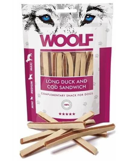 WOOLF LONG DUCK AND COD SANDWICH przysmaki dla psa 100g WOOLF LONG DUCK AND COD SANDWICH przysmaki dla psa 100g