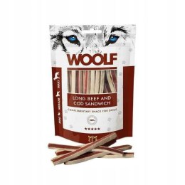 WOOLF N LONG BEEF&COD SANDWICH przysmaki dla psa 100g