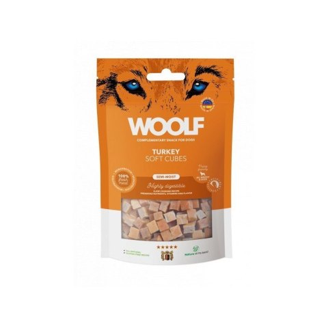 WOOLF Soft Cubes 100g - Turkey Monoprotein - Delikatne kosteczki z indyka dla psa WOOLF Soft Cubes 100g - Turkey Monoprotein - Delikatne kosteczki z indyka dla psa