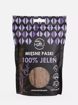WOW! HAU - Mięsne paski 100% JELEŃ 120g