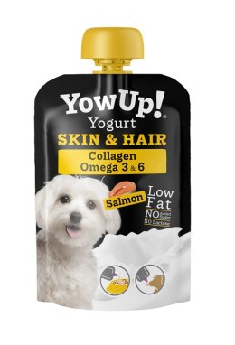 YOW UP! Skóra & Sierść Jogurt dla psa z łososiem 115g