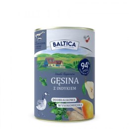 BALTICA Karma mokra dla psa Gęsina z indykiem 400g