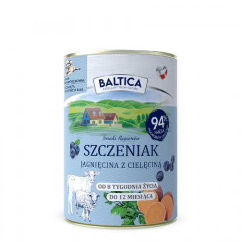 BALTICA Karma mokra dla szczeniąt Jagnięcina z cielęciną 400g BALTICA Karma mokra dla szczeniąt Jagnięcina z cielęciną 400g