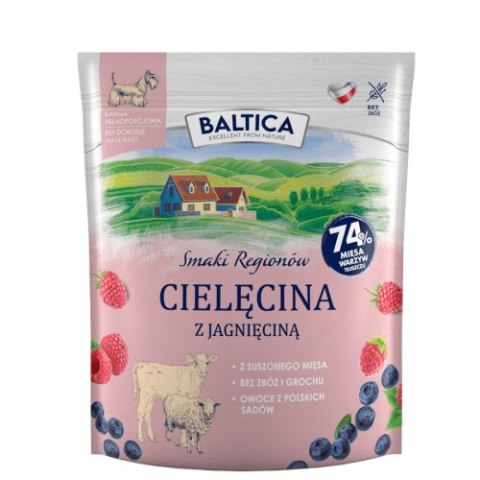 Baltica Cielęcina z jagnięciną dla małych ras 1kg Baltica Cielęcina z jagnięciną dla małych ras 1kg