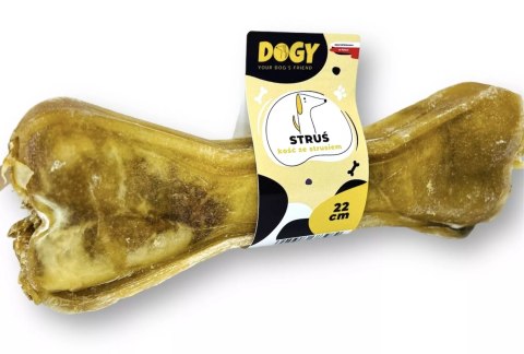 DOGY - Kość do żucia ze strusiem 22cm DOGY - Kość do żucia ze strusiem 22cm