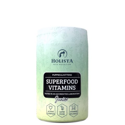 HOLISTA Superfood Vitamins JUNIOR witaminy i minerały dla psa 200g dat. 6/25
