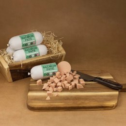 JR Pets Kiełbasa dla psa 100% mięsa z łososia 400g