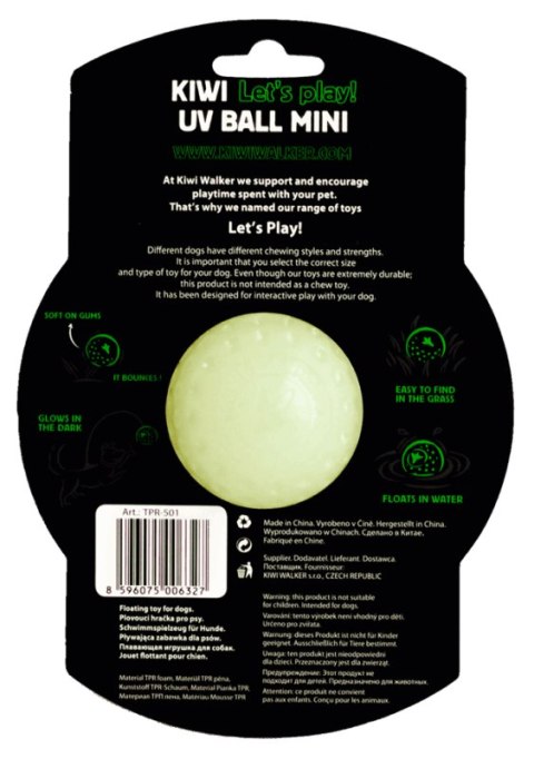 Kiwi Walker Let's Play GLOW BALL Maxi piłka
