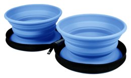 Kiwi Walker TRAVEL DOUBLE BOWL zestaw misek turystycznych niebieskich