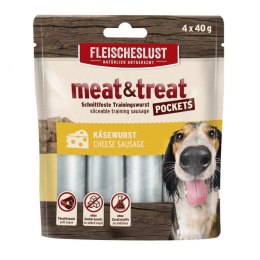 MEATLOVE- MEAT & TREAT 2.0 CHEESE 4X40G- kurczak z serem