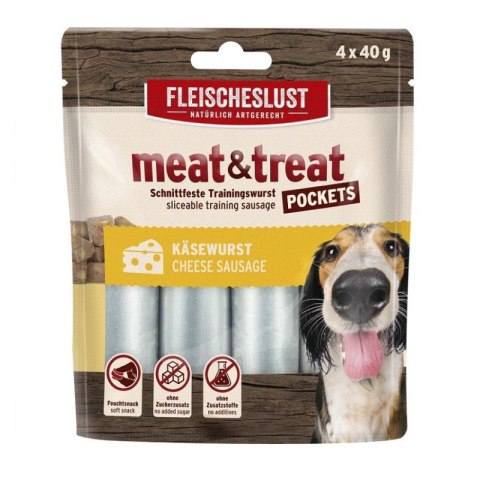 MEATLOVE- MEAT & TREAT 2.0 CHEESE 4X40G- kurczak z serem