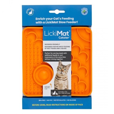 Mata LickiMat® Classic Catster™ pomarańczowa 15x15