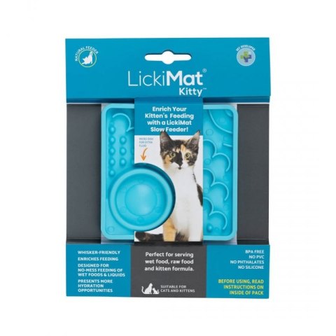 Mata LickiMat® Classic Kitty™ turkusowa 10x10