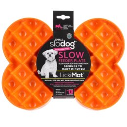 Miska slow food spowalniająca jedzenie SMALL SLODOG® pomarańczowa