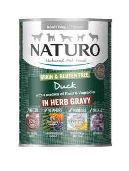 NATURO - karma mokra dla psa - KACZKA w sosie 390g