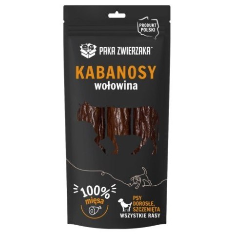 PAKA ZWIERZAKA Kabanosy wołowina 3 szt (80g) PAKA ZWIERZAKA Kabanosy wołowina 3 szt (80g)