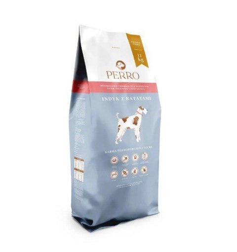 PERRO Karma sucha Indyk z batatami - bezzbożowa karma sucha dla psów dorosłych średnich i dużych ras 12kg PERRO Karma sucha Indyk z batatami - bezzbożowa karma sucha dla psów dorosłych średnich i dużych ras 12kg