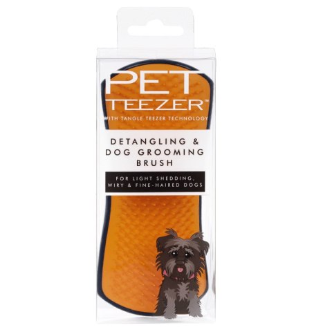 PET TEEZER szczotka do rozplątywania i pielęgnacji sierści rozmiar L pomarańczowo-granatowa