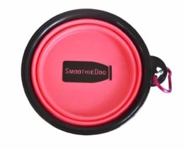 SMOOTHIEDOG Turystyczna miseczka dla psa różowa