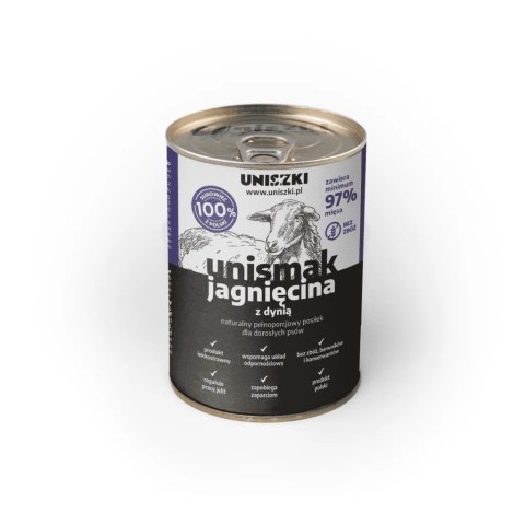UNISZKI UNIsmak mokra karma dla psa Jagnięcina z kurczakiem i dynią 410g