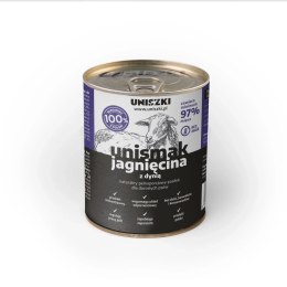 UNISZKI UNIsmak mokra karma dla psa Jagnięcina z kurczakiem i dynią 800g