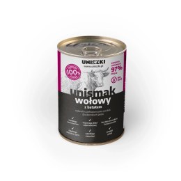 UNISZKI UNIsmak mokra karma dla psa Wołowina z kurczakiem i batatem 410g