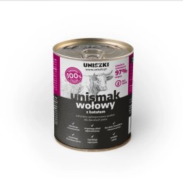 UNISZKI UNIsmak mokra karma dla psa Wołowina z kurczakiem i batatem 800g