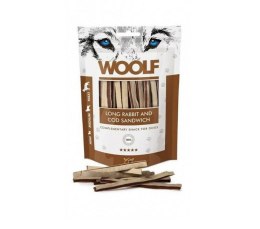 WOOLF long Snack Soft Rabbit & Cod Sandwich 100g