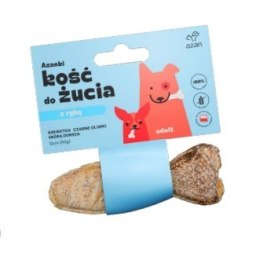 AZAN- Kość do żucia dla psa Z KREWETKĄ I CZARNYMI OLIWKAMI W SKÓRZE DORSZA 12CM