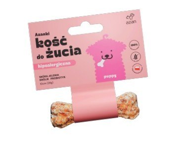 AZAN- Kość do żucia dla szczeniąt ZE SKÓRY JELENIA Z KRÓLIKIEM I PROBIOTYKIEM 10cm AZAN- Kość do żucia dla szczeniąt ZE SKÓRY JELENIA Z KRÓLIKIEM I PROBIOTYKIEM 10cm