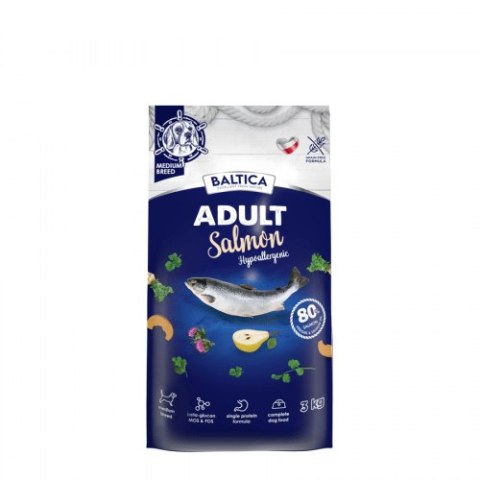 BALTICA Karma hipoalergiczna łososiem dla średnich ras 3kg