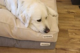 BIZIPETS Sztruksowe legowisko PREMIUM dla psa beżowe M