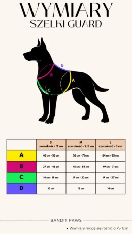 BanditPaws- Szelki GUARD dla psa- WOOFBERRY L