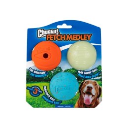 Chuckit!- FETCH MEDLEY MEDIUM 6,5CM - zestaw piłek dla psa