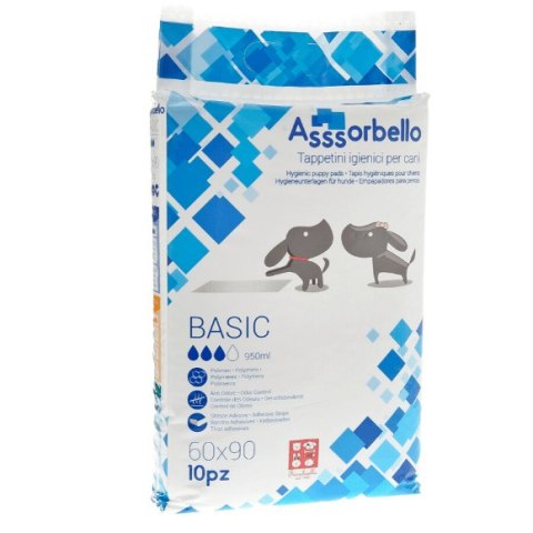FERRIBIELLA CHŁONNE PODKŁADY DLA SZCZENIĄT BASIC 60 X 90 CM 10 SZTUK