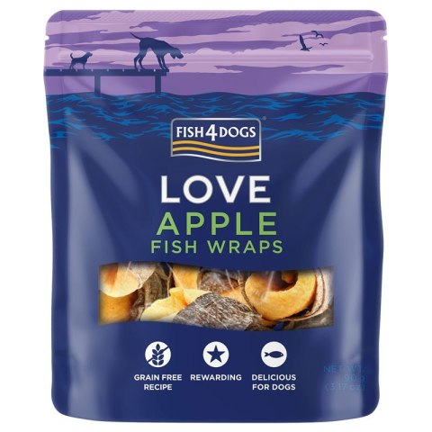 FISH4DOGS Apple Fish Wraps - przysmaki dla psa 90g