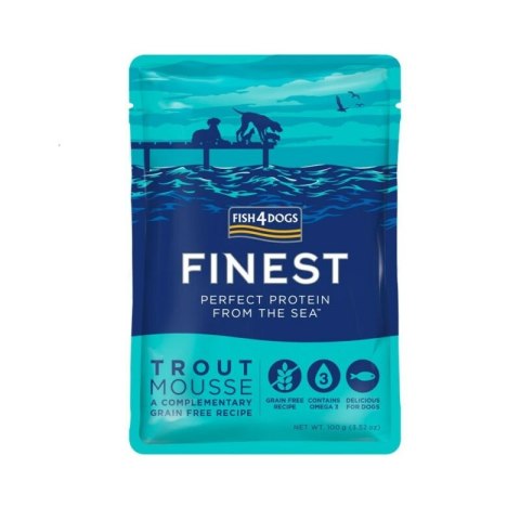 FISH4DOGS - Finest Mus z Pstrąga 100g - Karma mokra dla psa