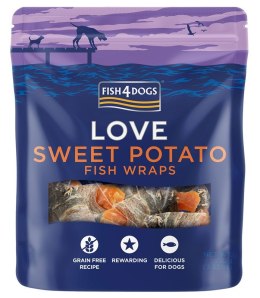 FISH4DOGS Sweet Potato Fish Wraps - przysmaki dla psa 100g