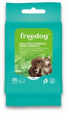 Freedog Chusteczki pielęgnacyjne dla psa i kota do sierści i łap- Fresh 25 sztuk