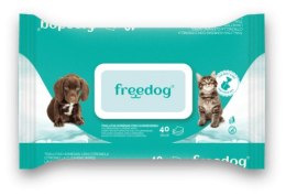 Freedog Chusteczki pielęgnacyjne dla psa i kota do sierści i łap- z chlorheksydyną 40 sztuk