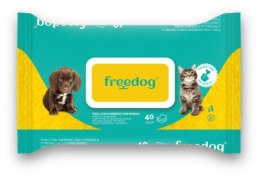Freedog Chusteczki pielęgnacyjne dla psa i kota do sierści i łap- z mango 40 sztuk