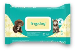 Freedog Chusteczki pielęgnacyjne dla psa i kota do sierści i łap- z rumiankiem 40 sztuk