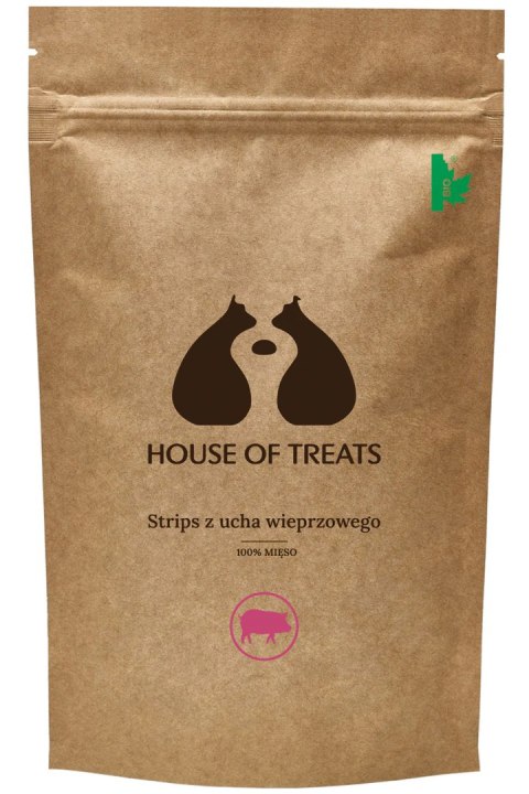 HOUSE OF TREATS- Strips z ucha wieprzowego dla psa 200g