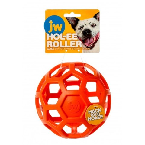 JW Pet- HOL-EE ROLLER LARGE Ø14 CM piłka ażurowa dla psa pomarańczowa