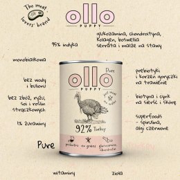 OLLO Puppy Pure Indyk- Karma mokra dla szczeniąt 400g