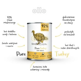 OLLO Pure Turkey mokra karma dla psa - indyk 400g