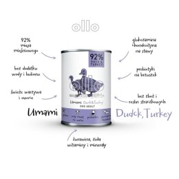 OLLO Umami Duck & Turkey mokra karma dla psa - kaczka, indyk 400g