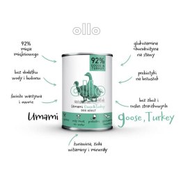 OLLO Umami Goose & Turkey mokra karma dla psa - gęś, indyk 400g